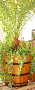 Большой садовый вазон, деревянный вазон Д27Х30