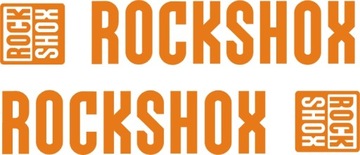 ROCK SHOX 136-B Pomarańczowa Naklejka Amortyzator