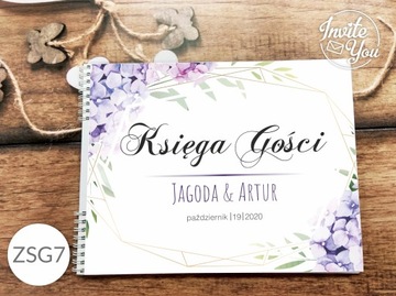 Księga Gości Glamour Wesele Ślub 9 wzorów PERSON