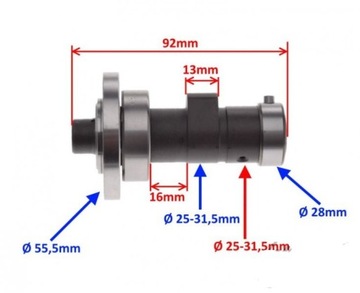 РАСПРЕДВАЛ квадроцикла BASHAN 250 300 loncin