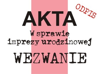 ZAPROSZENIA URODZINY 18 30 50 + NAKLEJKI NA WÓDKĘ
