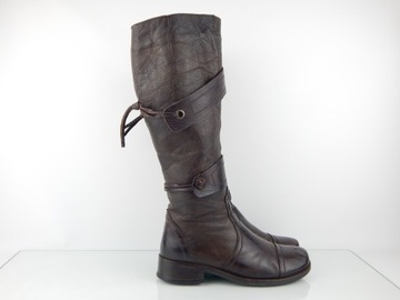Buty ze skóry VIA VAI r38 dł.24,4cm S.DB