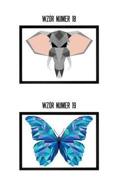 PLAKAT A3 W CZARNEJ RAMCE ZWIERZĘTA SALON PREZENT