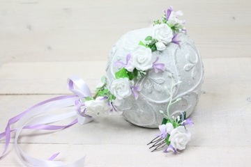 Венок для причастия БЕЛАЯ сирень винтаж первое причастие