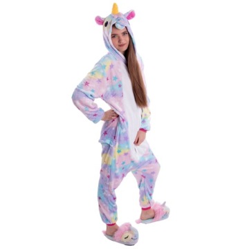 Единорог Пижама Маскировка Кигуруми Onesie Единорог в звездах L 165-174 см