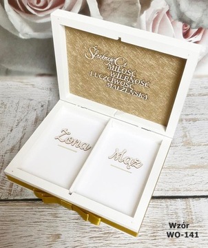 Коробка-конверт + комплект обручальных колец INITIALS