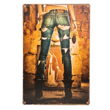 Tablica blacha ozdobna tabliczka Explosive Woman