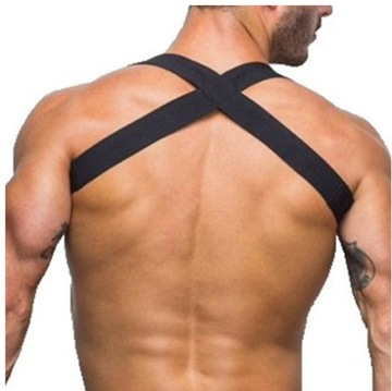 ELASTYCZNY HARNESS MĘSKI +OPASKA BICEPS HOT L / XL