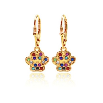 Kolczyki łapki Swarovski Elements srebro pozłacane