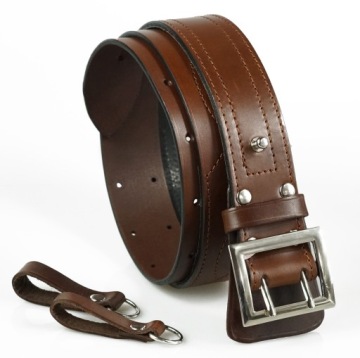 РЕМЕНЬ КОЖАНЫЙ ОФИЦЕРСКИЙ, КОРИЧНЕВЫЙ 1
