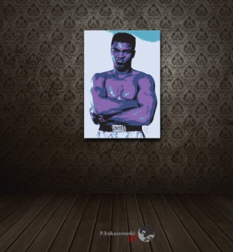 МУХАММАД АЛИ - КАРТИНА 40x30 холст постер боксер