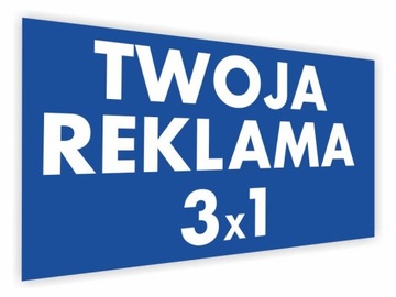 Baner 300x100 cm reklama plandeka oczka projekt