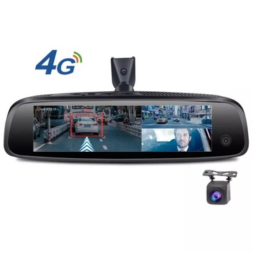 TAXI Rejestrator 3 Kamery Lusterko Android ADAS 4G