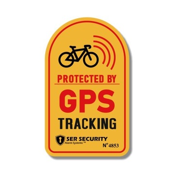 Naklejka ochrona GPS TRACKER ALARM SYSTEM MTB DA29