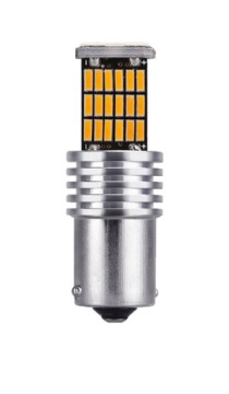ŻARÓWKA LED 45 SMD 4014 PY21W BAU15S POMARAŃCZOWA