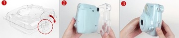 Чехол INSTAX Mini 8 9 11, ПРОЗРАЧНЫЙ + РЕМЕНЬ