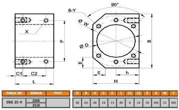 КОРПУС ГАЙКИ 2505 2510 ШВП с ЧПУ