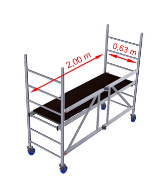 KRAUSE Stabilo Rusztowanie składane z rolkami