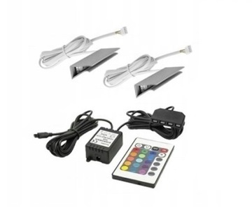 2 punktowe oświetlenie LED KLIPEX RGB + pilot
