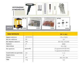ZGRZEWARKA KONDENSATOROWA DO KOŁKÓW BOLCÓW M3-M8