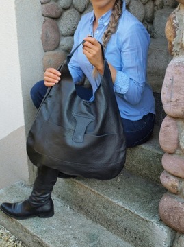 КОЖАНАЯ СУМКА, ЧЕРНАЯ КОЖАНАЯ СУМКА OVERSIZE