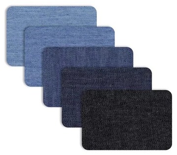 ŁATKI naprasowanki TERMO ŁATA jeans ZESTAW 5 sztuk