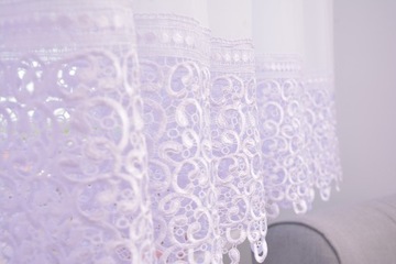 ПРОСТАЯ ГОТОВАЯ ГИПЮРНАЯ ШТОРА 400Х110 КРУЖЕВО ВУАЛЬ