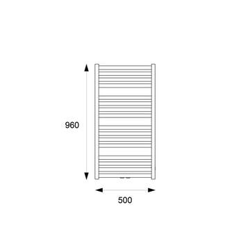 ОТЛИЧНЫЙ РАДИАТОР ДЛЯ ВАННОЙ HOROS ЧЕРНЫЙ 96x50