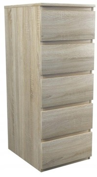 Komoda szafka regał W-5 sonoma 40cm 5 szuflad TOP