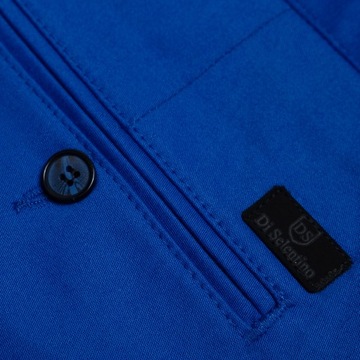 Spodnie MATERIAŁOWE Chino W34 Niebieskie SLIM