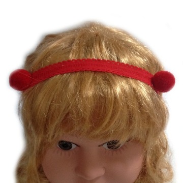 OPASKA CZERWONA POMPONIKI 41 cm-52 cm