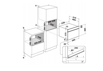 КОМПЛЕКТ ВСТРАИВАЕМОЙ БЫТОВОЙ ТЕХНИКИ WHIRLPOOL + ВЫТЯЖКА TOFLESZ