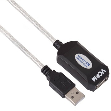 Przedłużacz Kabel Aktywny USB 2.0 AM-AF DŁUGI 5 M