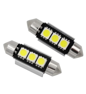 СВЕТОДИОДНАЯ ЛАМПА 3 SMD 5050 C5W C10W CANBUS 36мм