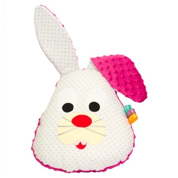 Хлопковая подушка Зайчик Кролик Минки 30х33 декор