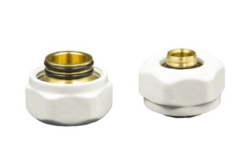 Złączki zaciskowe do PEX16mm x 2szt BIałe