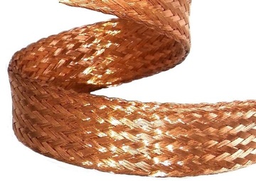 Plecionka przewód uziemiający kabel 10 cm miedź