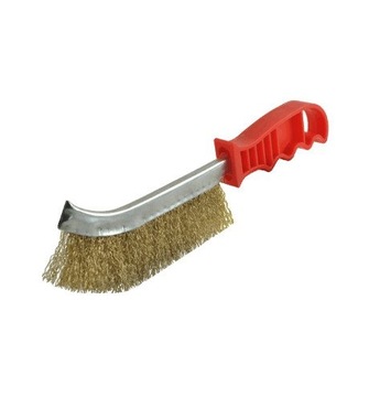 SZCZOTKA SZCZELINOWA WĄSKA DRUCIANA MOSIĘŻNA RDZY