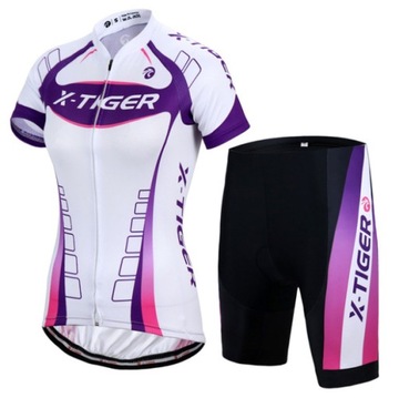 Strój rowerowy komplet kombinezon wzory X-tiger