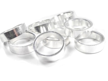 Podkładka rury sterowej aluminiowa 10 mm srebrna