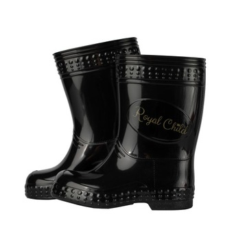 ВЕЛЛИНГОВЫЕ БОТИНКИ ПОЖАЛУЙСТА, ДЕТСКИЕ ЧЕРНЫЕ РЕЗИНОВЫЕ БОТИНКИ 21/22
