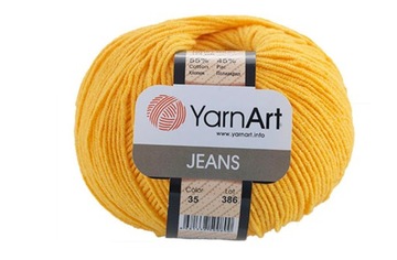 Włóczka YarnArt JEANS 50g/160m c.35 ciemny żółty