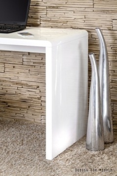 BISE прямоугольный письменный стол МДФ UNIQUE глянцевый БЕЛЫЙ