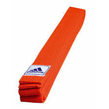 Pas Karate Taekwondo Judo Adidas pomarańczowy 280