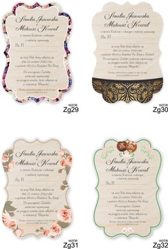 Деревянные свадебные приглашения, свадебные цветы.