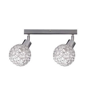 Lampa Wisząca Plafon Chrom Kryształki Diamenty Led