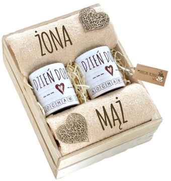 Подарок на 10, 25, 50 годовщину свадьбы Полотенца ЭКО кружки