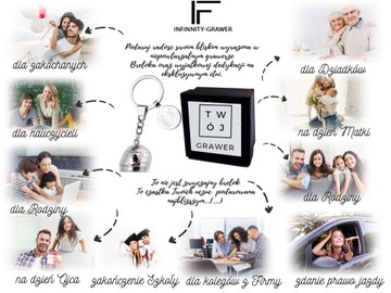 Металлический брелок для шлема с гравировкой + футляр