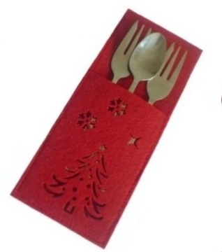 Świąteczne etui pokrowce sztućce Wigilia Święta 6