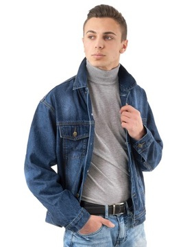 Kurtka Katana Bluza Męska Jeansowa Jupa Jeans Granatowa Dżinsowa 199 r XL